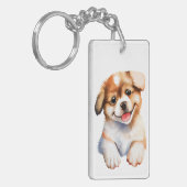 SMILE WAG REPEAT -CUTE DOG SLEUTELHANGER (Voorkant Links)