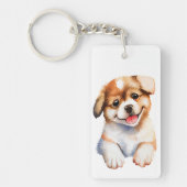 SMILE WAG REPEAT -CUTE DOG SLEUTELHANGER (Voorkant)
