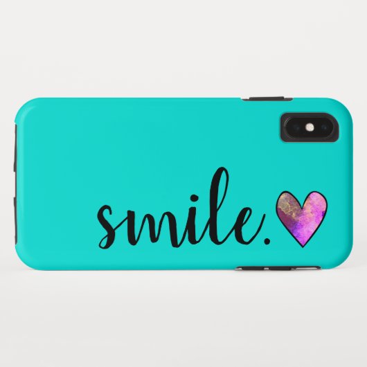 SMILE - Waterverf hart Case-Mate iPhone Case (Achterkant (horizontaal))