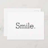 Smile weissschwarz briefkaart (Voorkant / Achterkant)