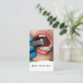 Smile Woman Health White Teeth Dental Business Ca Visitekaartje (Staand voorkant)