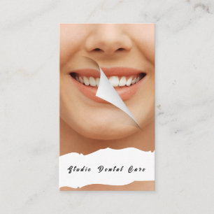 Smile Woman Health White Teeth Dental Business Ca Visitekaartje