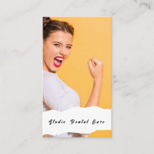 Smile Woman Health White Teeth Dental Business Ca Visitekaartje