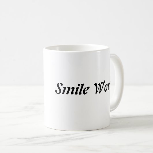 Smile World 11oz Koffiemok (Voorkant rechts)