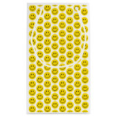 Smile Yellow Black White Happy Fun Emoji Retro Klein Cadeauzakje (Achterkant)