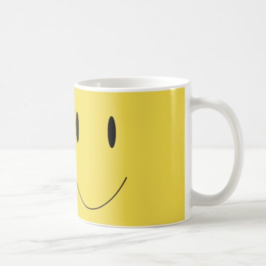 Smile Yellow Happy Face 001 Koffiemok (Rechts)