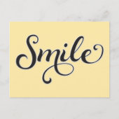 Smile Yellow Happy Hallo Retro Fun Briefkaart (Voorkant)