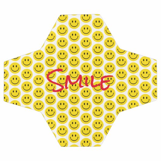 Smile Yellow Red Black White Happy Face Sports Voetbal (Enkel)