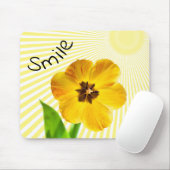 Smile - Yellow Spring Tulip Floral Photography Muismat (Met muis)
