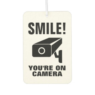 Smile Your On Camera grappige video monitoring aut Luchtverfrisser