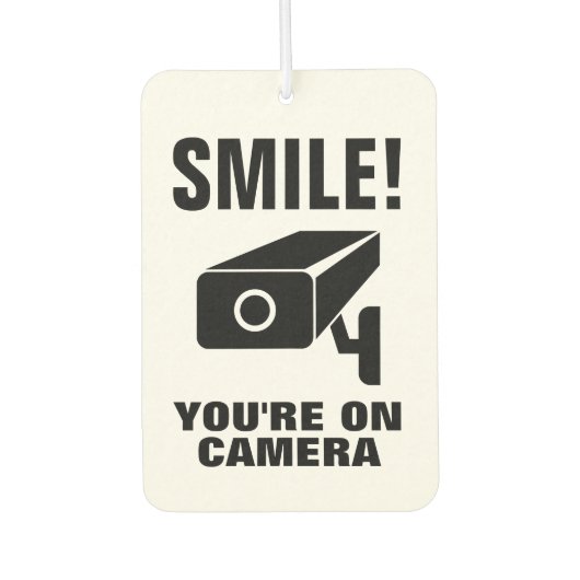 Smile Your On Camera grappige video monitoring aut Luchtverfrisser (Voorkant)