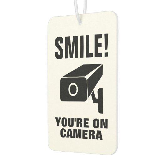 Smile Your On Camera grappige video monitoring aut Luchtverfrisser (Links)