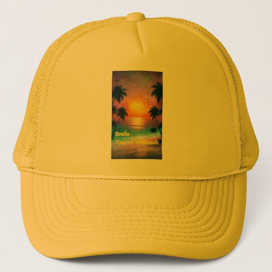 Smile... You're at the Beach – Chill Summer Cap Trucker Pet (Voorkant)