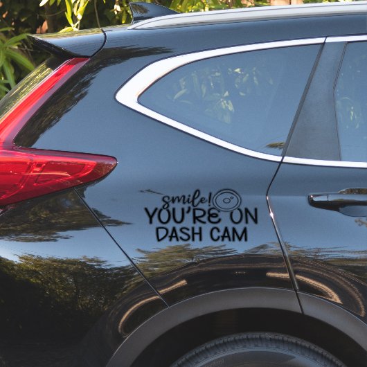 Smile-youre-on-dash-cam Sticker (Auto Zijkant)