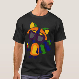 Smilealottes Grappige wasbeer met zonnebril Bea T-shirt
