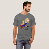 Smilecryptos Fun Shiba Inu on Rocket Doetot in t T-shirt (Voorkant volledig)