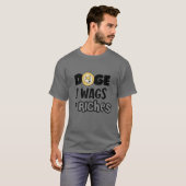 Smilecryptos Funny Doposto in Dog Riches Cryptocur T-shirt (Voorkant volledig)