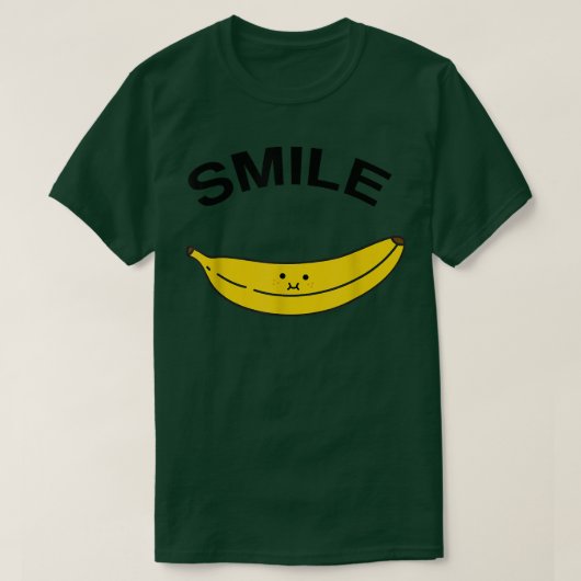 SmileCute, Positief, Happy Smile Face met Banana T-shirt (Design voorkant)