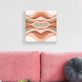 SmileGeometric Wave Wall Art – Scandinavisch canva Canvas Afdruk (Insitu (Woonkamer))