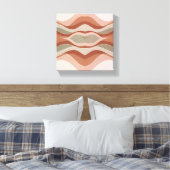 SmileGeometric Wave Wall Art – Scandinavisch canva Canvas Afdruk (Insitu (Slaapkamer))