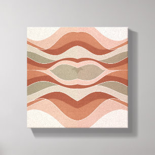 SmileGeometric Wave Wall Art – Scandinavisch canva Canvas Afdruk