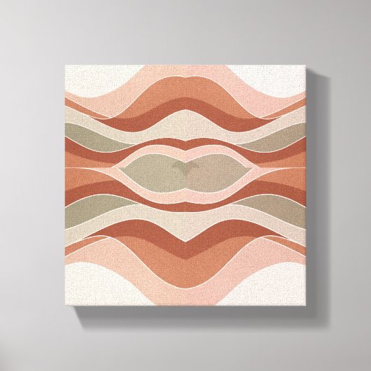 SmileGeometric Wave Wall Art – Scandinavisch canva Canvas Afdruk (Voorkant)