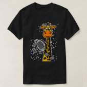 Smilemoresa Funny Giraffe die T speelt T-shirt (Design voorkant)