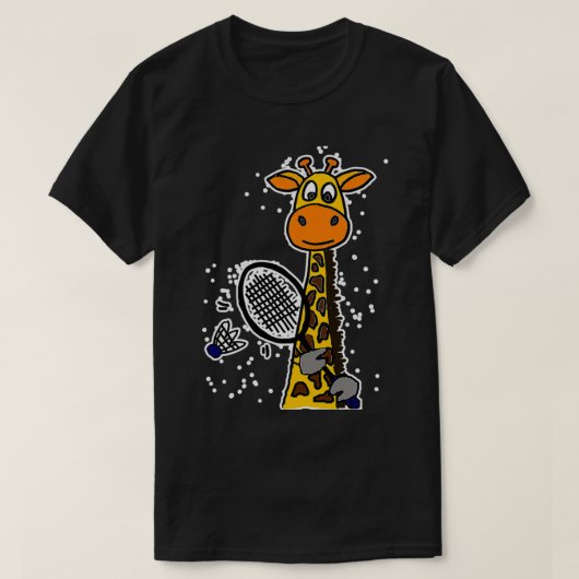 Smilemoresa Funny Giraffe die T speelt T-shirt (Design voorkant)