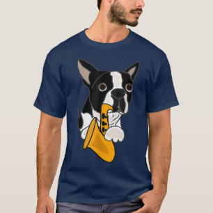 Smilemoretes Funny Boston Terrier die Saophon spee T-shirt