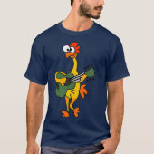 SmileMusic Funny Rubber Chicken PlaysGuitar T-shirt (Voorkant)