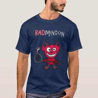 Smilenows Funny Devil die Badminton Pun speelt T-shirt