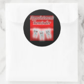 Smiles Afspraakherinnering Ronde Sticker (Tas)