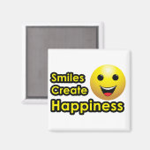 Smiles Creëer Happiness - Magnet (Voorkant / Achterkant)