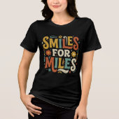 Smiles For Miles Retro Positieve Boho Tri-Blend Shirt (Voorkant)