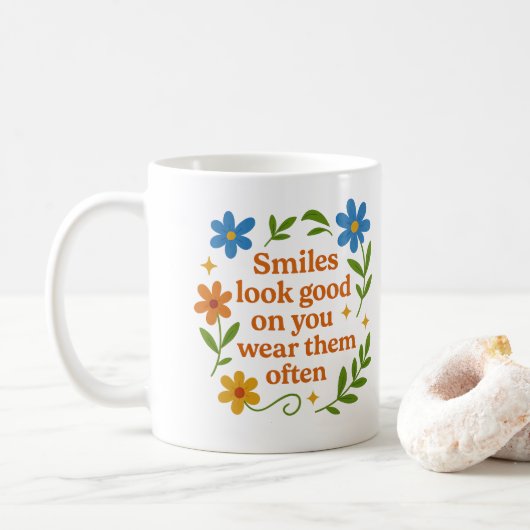 Smiles look good on you - Mug Koffiemok (Met donut)