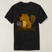 Smilesanim Funny Beaver Bowling T T-shirt (Design voorkant)