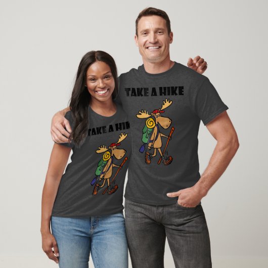 SmileSports Funny pakt een Hike Moose Hiking T-shirt (Unisex)