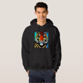 Smileteesanim  Cool Tiger Cubism Art Hoodie (Voorkant volledig)