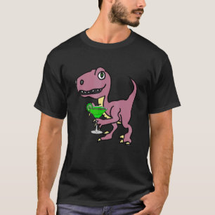 Smileteesanim Velociraptor Dinosaur Drink Marg T-shirt