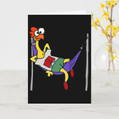 Smileteesanima Grappige Rubber Kip Slapend In Hang Kaart (Gele Bloem)