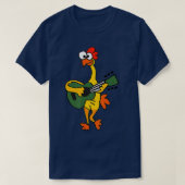 Smileteesfunnya Funny Rubber Chicken Plays Guita T-shirt (Design voorkant)