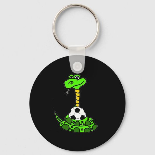 Smileteesfunnya Grappige Groene Python Slang En Vo Sleutelhanger (Voorkant)