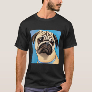 Smileteespets Pug Puppies Honden Kubisme Kunst T-shirt