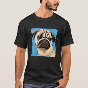 Smileteespets Pug Puppies Honden Kubisme T-shirt