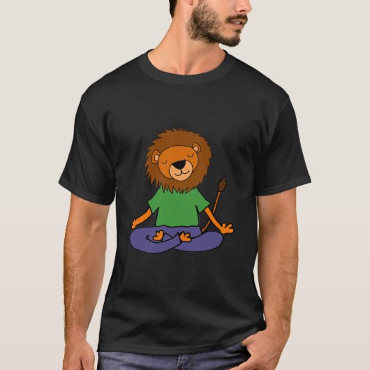 SmileteesSport Leeuw Doing Yoga T-shirt (Voorkant)