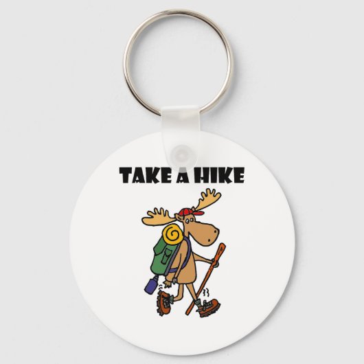 Smileteessports Funny Take A Hike Moose Hiking  Sleutelhanger (Voorkant)