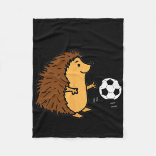 Smileteessports Schattige Egel Speelt Voetbal Fleece Deken