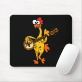 Smileteestank Funny Rubber Chicken Playing Banjo C Muismat (Met muis)