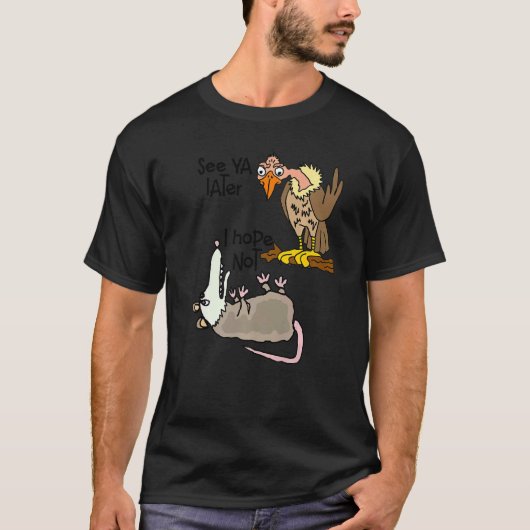 Smiletes Possum en Buzzard Satire T-shirt (Voorkant)