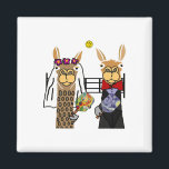 Smiletessports Fun Llama Bruid en bruidegom Pickle Magneet<br><div class="desc">Smiletessports Fun Llama Bruid en bruidegom Pickleball bruiloft</div>